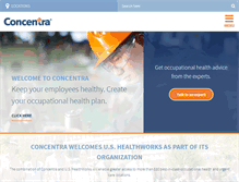 Tablet Screenshot of concentra.com